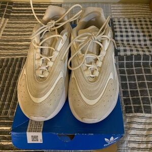 Adidas Beige and White Sneakers